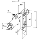 Rose+Krieger Die Cast Aluminium 50 mm OD Tube FK 15009100