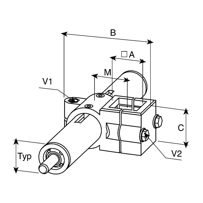Rose+Krieger Linear Motion Component Die Cast Aluminium 40mm Diameter 14006100