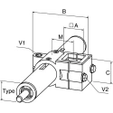 Rose+Krieger Linear Motion Component Die Cast Aluminium 40mm Diameter 14006100
