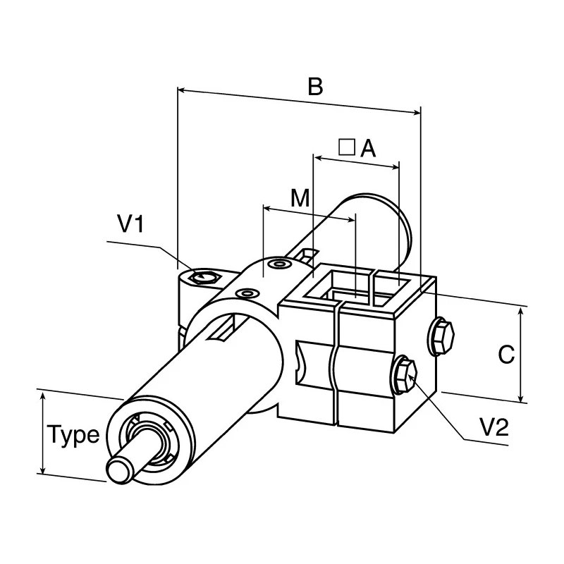 Rose+Krieger Linear Motion Component Die Cast Aluminium 40mm Diameter 14006100