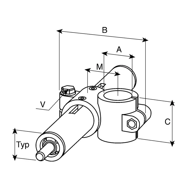Rose+Krieger Linear Motion Component Die Cast Aluminium 50 mm Diameter 15001100