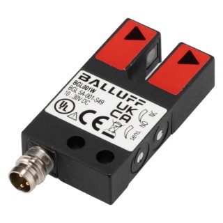 BALLUFF Through Beam Photoelectric Fork Sensor, 5 mm Detection Range, PNP Output, IP65, Anodised Aluminium BGL 5 A-001-S49