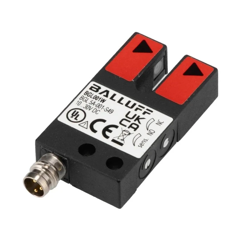 BALLUFF Through Beam Photoelectric Fork Sensor, 5 mm Detection Range, PNP Output, IP65, Anodised Aluminium BGL 5 A-001-S49
