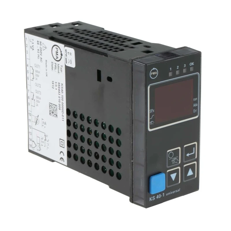 P.M.A KS40 Panel Mount PID Temperature Controller 3 Output Relay 250V AC KS40