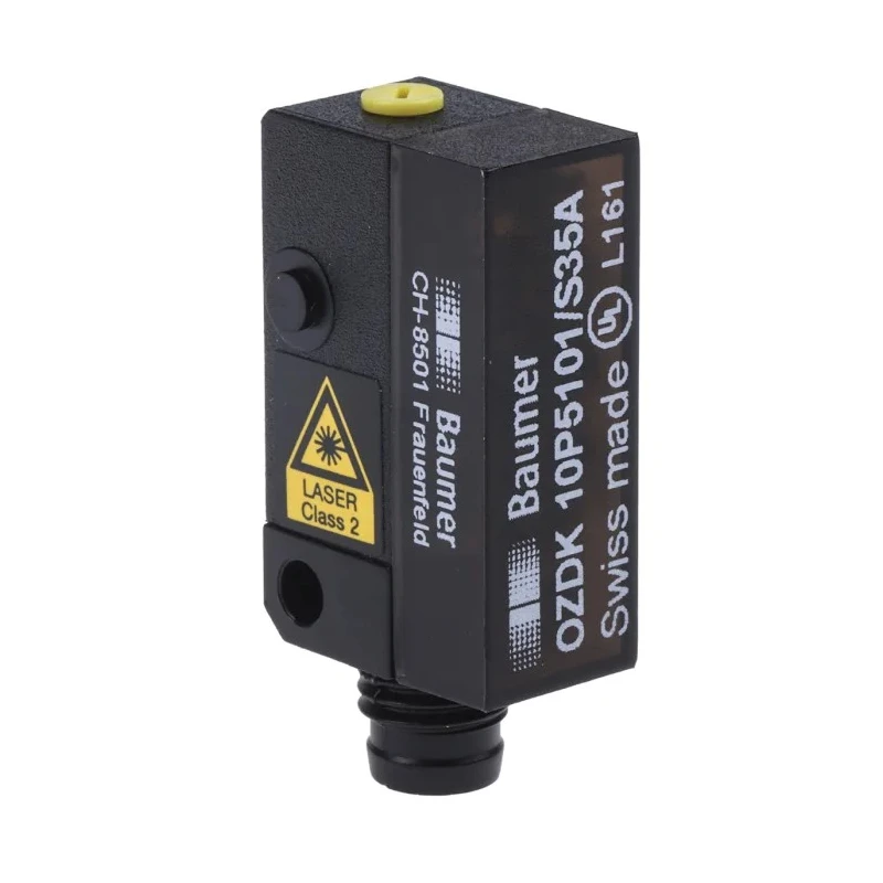 Baumer Diffuse Photoelectric Sensor Block Style, Laser Light, 3 mm to 150 mm Detection Range, PNP Output OZDK 10P5101/S35A