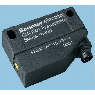 Baumer Diffuse Photoelectric Sensor Block Sensor Detection Range 5 mm to 600 mm PNP Output IP67 FZDK 14P5101/S35A
