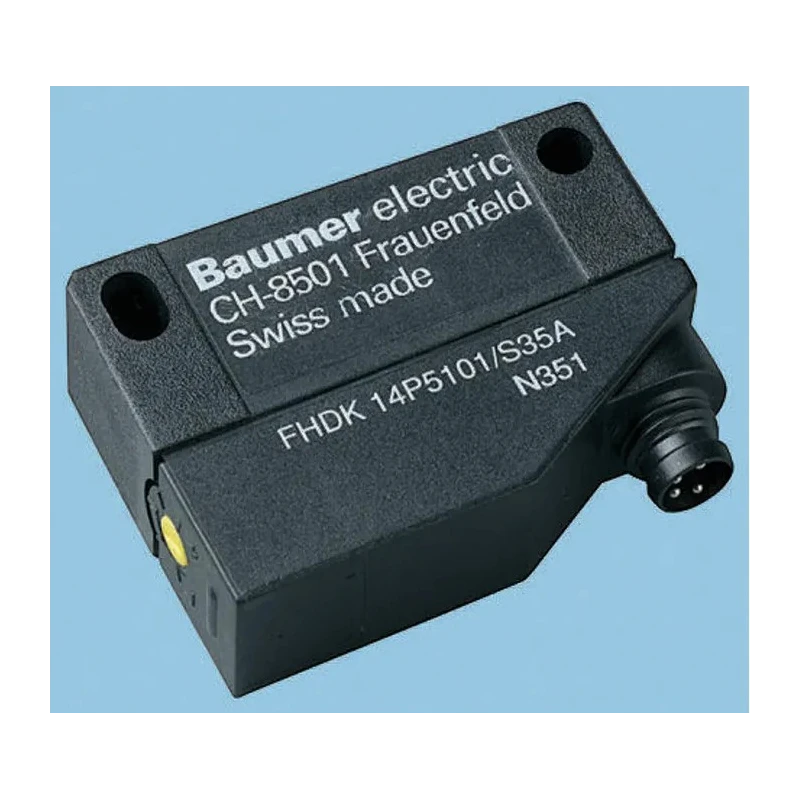 Baumer Diffuse Photoelectric Sensor Block Sensor Detection Range 5 mm to 600 mm PNP Output IP67 FZDK 14P5101/S35A