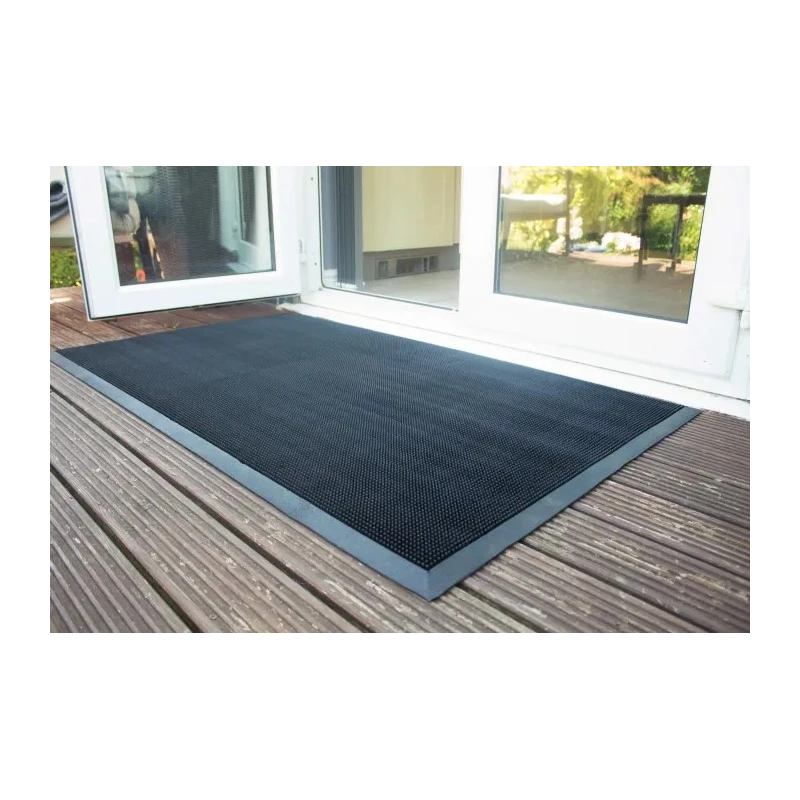 Coba Europe Fingertip Entrance Mat Small Rubber, Black, Indoor & Outdoor Use, 900mm x 1.8m x 13mm FT010003