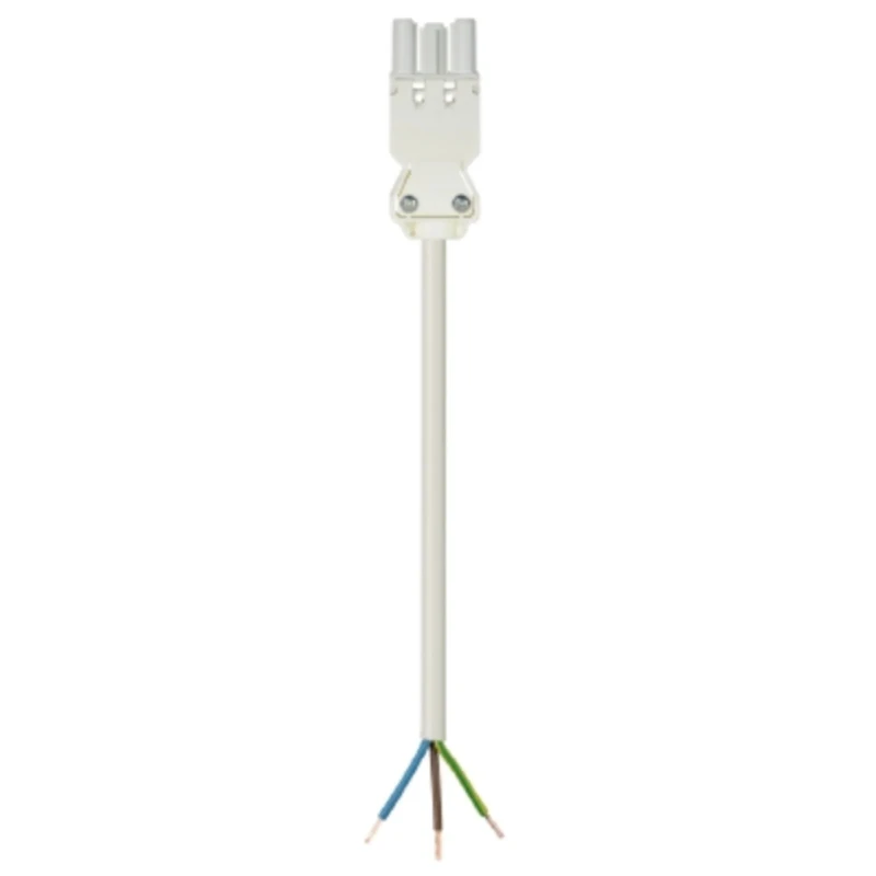 Wieland GST18 Series 3-Pole White Female Cable Assembly Cable Mount 16A 250V IP40 GST18