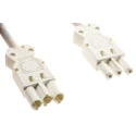 Wieland GST18 Series Cable Assembly Male/Female, 3-Pole, 16A, 3-Way, IP40, 250V, 6m Length 92.232.6000.2
