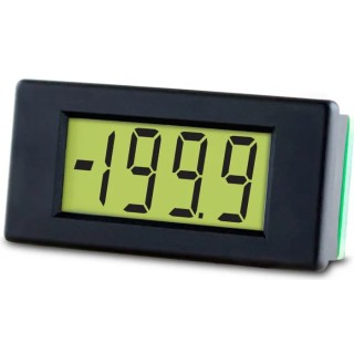 Lascar Digital Voltmeter DC, LCD Display 3-Digits ±1 % Accuracy, 15 mm Cutout Height, 33 mm Cutout Width DPM 2AS-BL