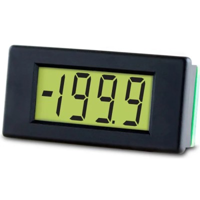 Lascar Digital Voltmeter DC, LCD Display 3-Digits ±1 % Accuracy, 15 mm Cutout Height, 33 mm Cutout Width DPM 2AS-BL