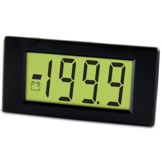 Lascar Digital Voltmeter DC, LCD Display 3.5-Digits ±1 %, 18 mm Cutout Height, 38 mm Cutout Width DPM 3AS-BL