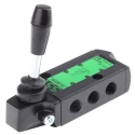 EMERSON ? ASCO Lever Pneumatic Manual Control Valve Series 551 G 1/4, 5/2 Valve Function, 10 bar Pressure 55102092