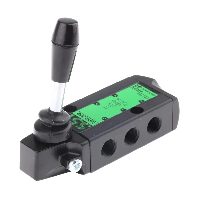 EMERSON ? ASCO Lever Pneumatic Manual Control Valve Series 551 G 1/4, 5/2 Valve Function, 10 bar Pressure 55102092