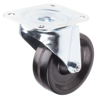 RS PRO Medium Duty Swivel Castor, 120 kg Load Capacity, 100 mm Phenolic Wheel, Ball Bearing Hub, Model 420-3871