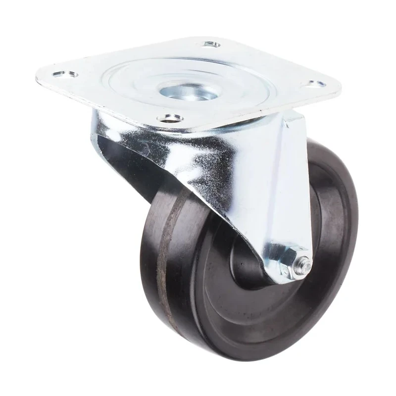 RS PRO Medium Duty Swivel Castor, 120 kg Load Capacity, 100 mm Phenolic Wheel, Ball Bearing Hub, Model 420-3871