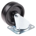 RS PRO Medium Duty Swivel Castor, 120 kg Load Capacity, 100 mm Phenolic Wheel, Ball Bearing Hub, Model 420-3871