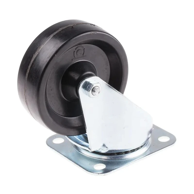 RS PRO Medium Duty Swivel Castor, 120 kg Load Capacity, 100 mm Phenolic Wheel, Ball Bearing Hub, Model 420-3871