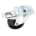 RS PRO Braked Swivel Castor, Phenolic Wheel, 100 mm Diameter, 120 kg Load Capacity, Ball Bearing Hub, 420-3887