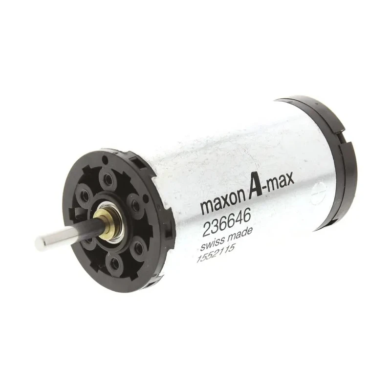 Maxon Brushed DC Motor, 15 W, 18V DC, 37.5 mNm Torque, 5270 RPM, 4 mm Shaft Diameter, Ironless Core, Model 236646