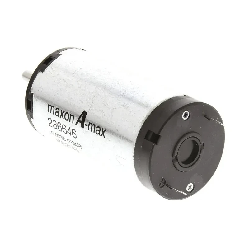 Maxon Brushed DC Motor, 15 W, 18V DC, 37.5 mNm Torque, 5270 RPM, 4 mm Shaft Diameter, Ironless Core, Model 236646