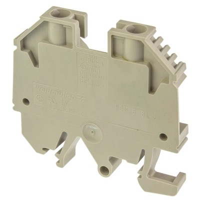 Weidmüller WDU Series Feed Through Terminal Block Brown 6mm² 1-Level Screw 9537470000