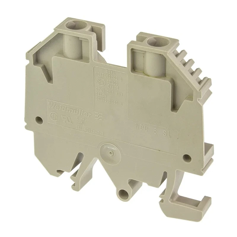 Weidmüller WDU Series Feed Through Terminal Block Brown 6mm² 1-Level Screw 9537470000