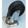 LAG Swivel Castor, 250 kg Load Capacity, 125 mm Thermoplastic Wheel, Medium Duty, Stainless Steel Fork 28109