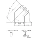 Bosch Rexroth 45° Connector Connecting Component Strut Profile 30 mm Groove Size 8 mm 3842518426