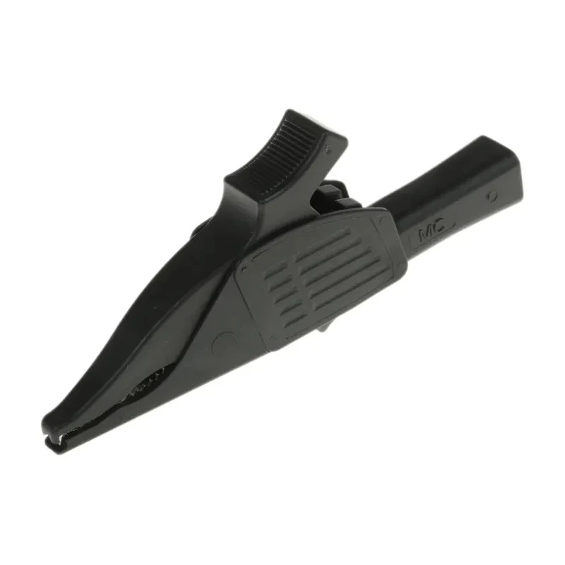Staubli Black Crocodile Clip Brass Contact Insulated 19A Current 39.5mm Jaw Opening 66.9521-21