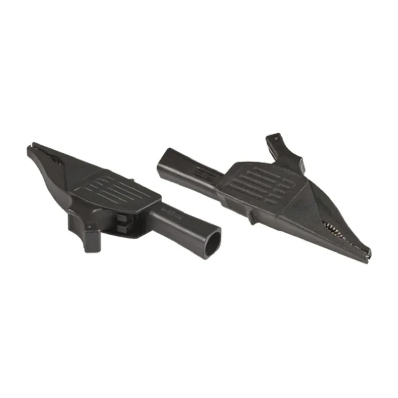 Staubli Black Crocodile Clip Brass Contact Insulated 19A Current 39.5mm Jaw Opening 66.9521-21