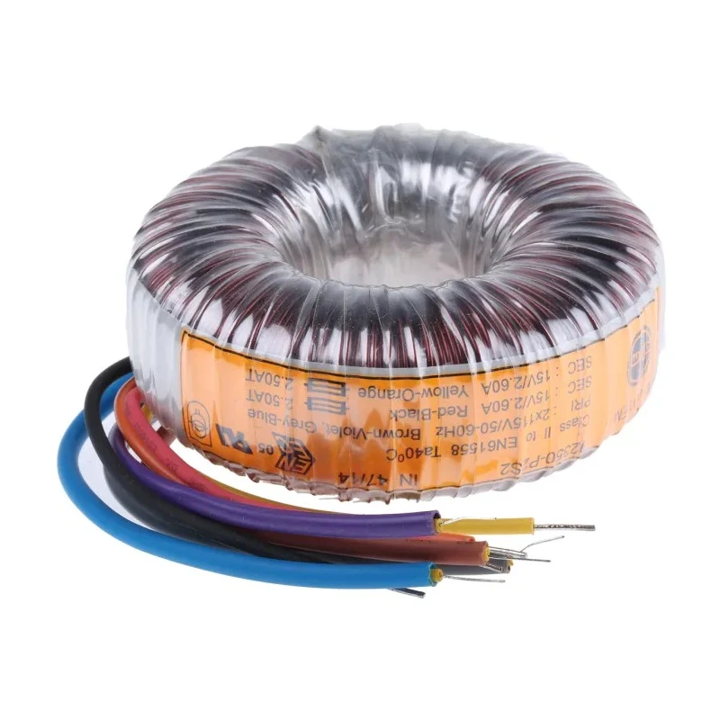 Nuvotem Talema 230 V ac 2 x 15 V ac Toroidal Transformer 2 Output 80 VA 92422-P2S2