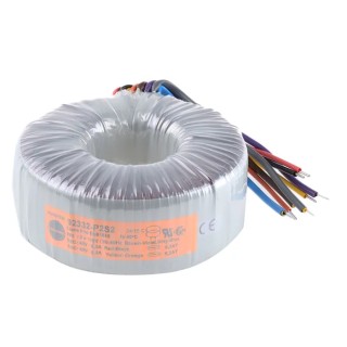 Nuvotem Talema 230 V ac 2 x 40 V ac Toroidal Transformer 2 Output 500 VA 6.25A Open Toroid Centre Lead 92435-P2S2
