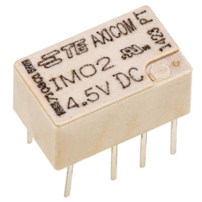 TE Connectivity PCB Signal Relay 4.5V DC Coil, 2A Switching Current, DPDT Contact Configuration IM02TS