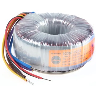 Nuvotem Talema Toroidal Transformer 230 V AC Primary, 2 x 25 V AC Secondary, 225 VA Power, Model 92429-P2S2