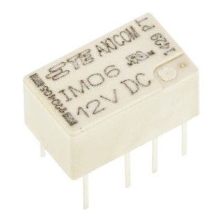TE Connectivity PCB Signal Relay 12V dc Coil 2A DPDT IM06TS
