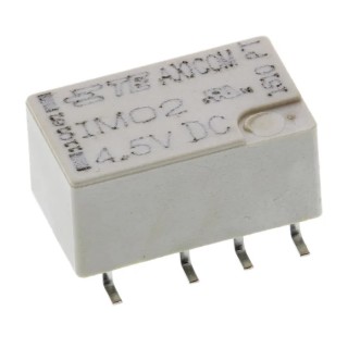 TE Connectivity Surface Signal Relay 4.5V dc Coil 2A DPDT Surface Mount IM02GR
