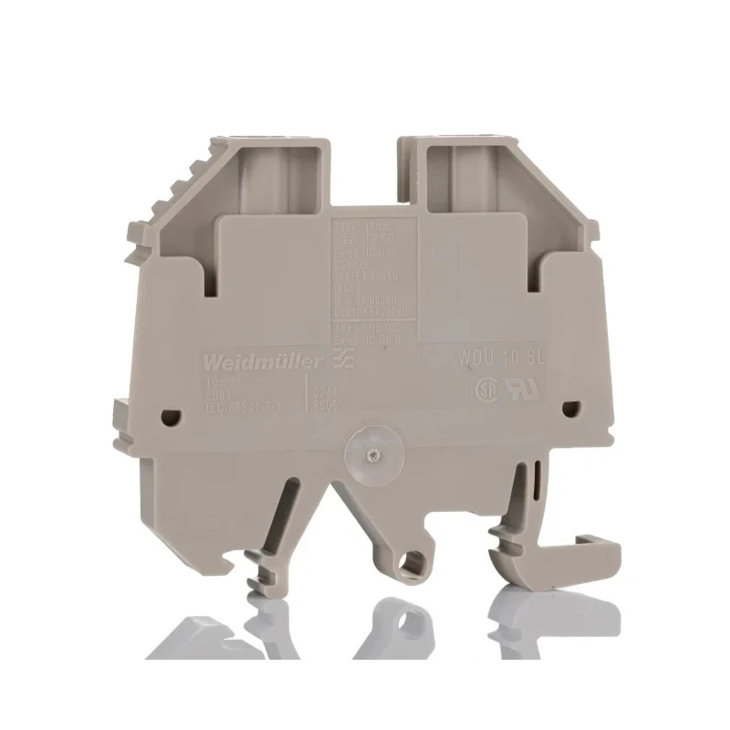 Weidmüller WDU Series Feed Through Terminal Block Brown, 10mm², 1-Level, Screw, IECEx/ATEX 9537490000