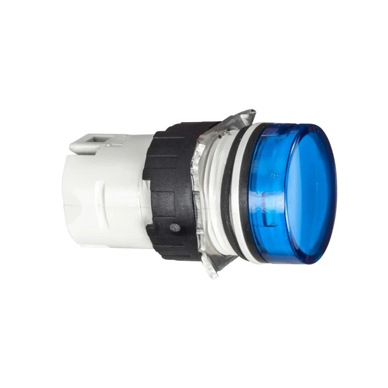 Schneider Electric Panel Mount Blue Incandescent Lamp Pilot Light Head Harmony XB6 240V 16 mm Cutout IP65 Round ZB6AV6