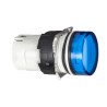 Schneider Electric Panel Mount Blue Incandescent Lamp Pilot Light Head Harmony XB6 240V 16 mm Cutout IP65 Round ZB6AV6