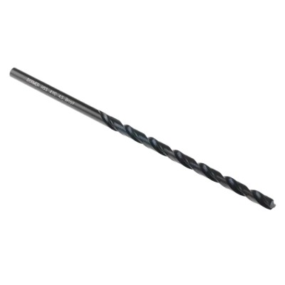 Dormer HSS Long Series Helical 4-Flute Twist Drill Bit 1 in Size, 126mm Overall Length, Cylindrical Shank, Bright A1104.5