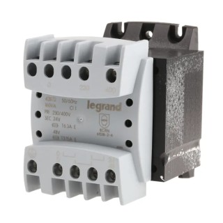 Legrand 160 VA DIN Rail Transformer, 230 to 400 V Primary, 24 V AC and 48 V AC Secondary, DIN Rail/Screw Mount 0 428 73