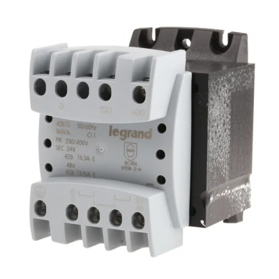 Legrand 160 VA DIN Rail Transformer, 230 to 400 V Primary, 24 V AC and 48 V AC Secondary, DIN Rail/Screw Mount 0 428 73