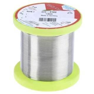 Felder Lottechnik Lead Free Solder Wire 1 mm Diameter, Rosin Based Flux, 217 °C Melting Point 18.841.02037