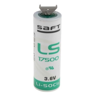 Saft Lithium Thionyl Chloride 3.6 V PCB Mount Battery 3.6 Ah 17.13 mm x 50.9 mm LS 175003PF