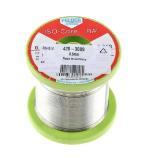 Felder Lottechnik Lead Free Solder Wire 0.5 mm Diameter, 217 °C Melting Point, Rosin Based Flux 18.840.52037