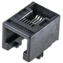 Molex RJ22 Series 95501 Cat3 Unshielded Modular Jack Connector Female Cable Right Angle 1 Port 6 Way RJ22
