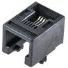 Molex RJ22 Series 95501 Cat3 Unshielded Modular Jack Connector Female Cable Right Angle 1 Port 6 Way RJ22