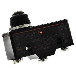 Omron Z Series Spring Plunger Limit Switch, SPDT Contact, IP00, 250V AC, 15A Z-15GK55-B